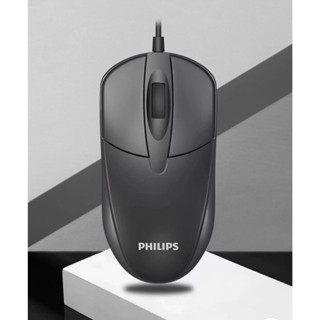 Philips SPK7234 โน้ตบุ๊คแสงคอมพิวเตอร์เดสก์ทอป USB เมาส์แบบมีสายธุรกิจสำนักงานเกมที่บ้าน