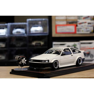 Ignition Model 1/18 RWB AE86 White/Black With 4A-G Engine