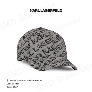 KARL LAGERFELD หมวก รุ่น Mens K/ESSENTIAL LOGO DENIM CAP Code: 231M3411