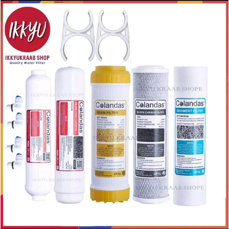 ชุดไส้กรอง Colandas 4 ขั้นตอน  PP 1 Micron                                                                      4ขั้นตอน