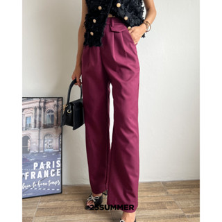 B20 - กางเกงผ้าเอวสูง High luxe Trousers