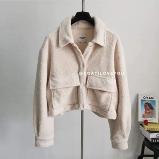 Abercrombie​ Cropped Sherpa Shirt Jacket