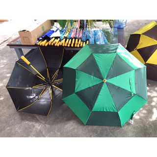 c1ร่มกล์อฟ 2ชั้น uv ดำสลับสี โครงไฟเบอร์เหลืองมี4แบบ30นิ้ว