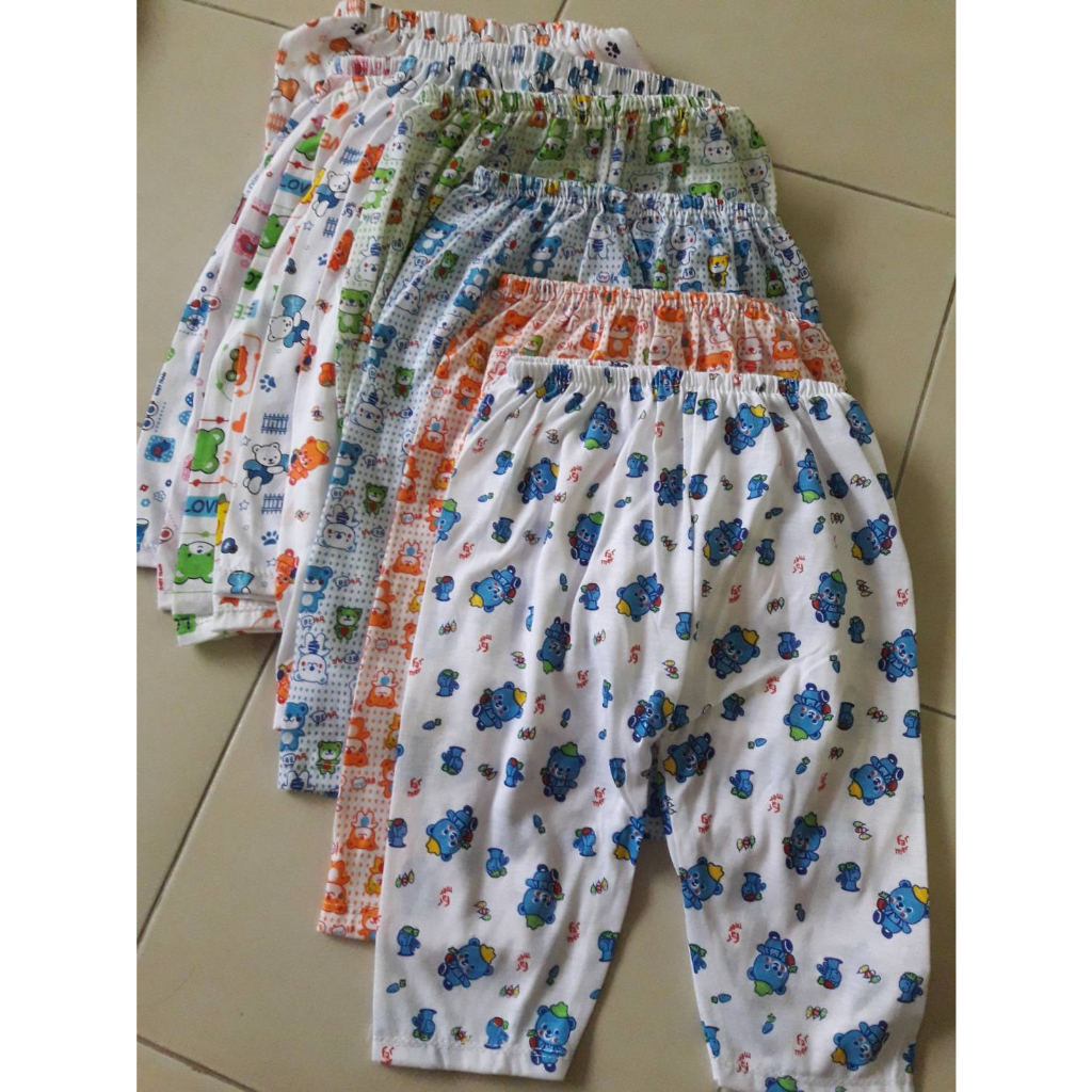 (แพ็ค 5 ตัว)กางเกงขายาวเด็ก ไซส์S,M,L,XL แรกเกิด-4 ขวบ  คละสีคละลาย ผ้าคอตตอน (ลายเปลี่ยนไปตามรอบการผลิต ราคา ถูกที่สุด ดีลบีเคเค แกลเลอรีภาพที่ 3