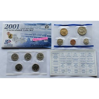 ชุดเหรียญ USA  Mint Set 10 เหรียญ ปี 2001-P