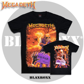 Blaxroxx เสื้อลิขสิทธิ์แท้ Megadeth (MGD008) ผ้า Supersoft cotton