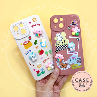 Oppo F5 F7 F11 Pro Reno 4 Reno 5(5G) Reno 8T Realme C33 C53 C55เคสมือถือนิ่ม TPU กันเลนส์กล้องนูนลายการ์ตูนติดอะไหล่นูน