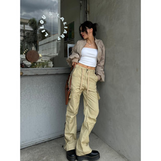 VN3138 📸 Cla_ra Cargo pants waist drawstring 📸