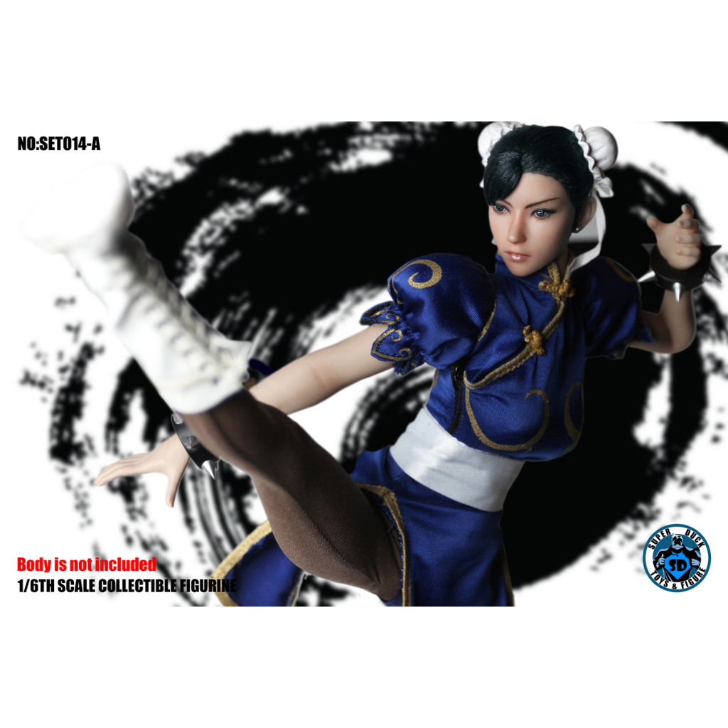 พร้อมส่ง! ฟิกเกอร์ SUPER DUCK SET014-A 1/6 Cosplay China Fighting Goddess (Blue) (หัว+ชุด)