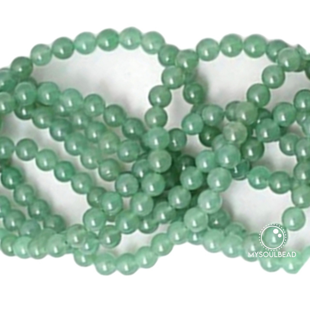 กรีนอเวนเจอรีน หินนำโชคแท้ 4 / 6 / 8 / 10 / 12 มิล หินเส้นยาว หินแบ่งขาย หินราคาส่ง หินขายส่งราคาถูก หินมงคล - รูปที่ 2