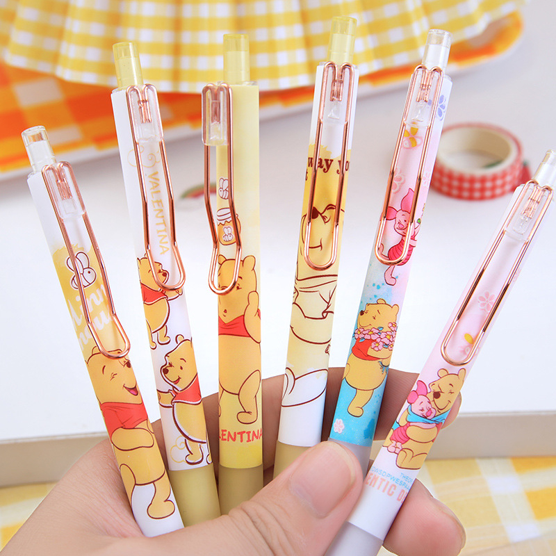 ปากกาหมึกเจล 0.5 มม. ลายหมีสตรอเบอร์รี่น่ารัก สีชมพู เครื่องเขียน สําหรับนักเรียน