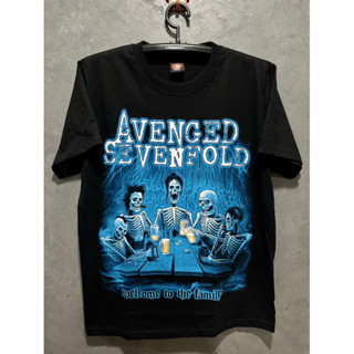 เสื้อยืดAvengedแก๊งก๊ง ป้ายRockYeah ผ้าคอตตอน 100