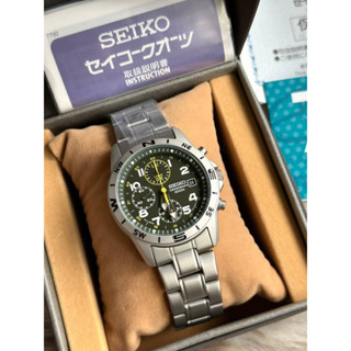 ⌚️Seiko Chronograph Green Dial Men Watch