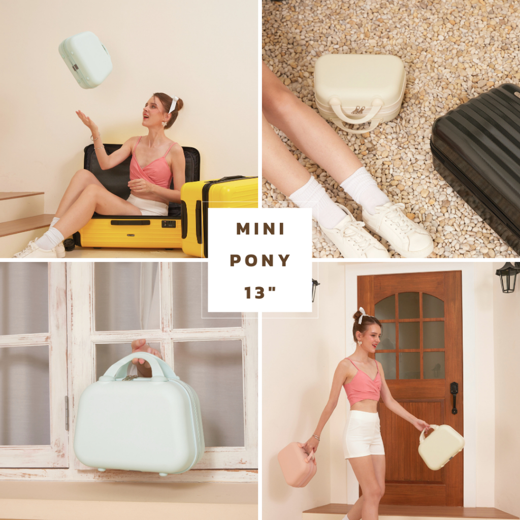 PEGASUS กระเป๋าเสริม Mini Pony เสียบคันชักกระเป๋าเดินทางได้ ช่วยจัดระเบียบ เอนกประสงค์ สไตล์มินิมอลน่ารัก สีหวานสดใส