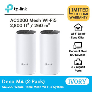 Tp-Link Deco M4 (2-Pack) AC1200 Whole Home Mesh Wi-Fi System