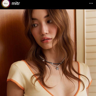 Mitr ลิมิเตด สร้อยคอ ไปทะเล ใส่คู่ เสื้อแขนตุ๊กตา น่ารัก