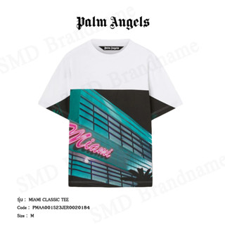 Palm Angels เสื้อยืดคอกลม รุ่น MIAMI Classic Tee Code: PMAA001S23JER0020184