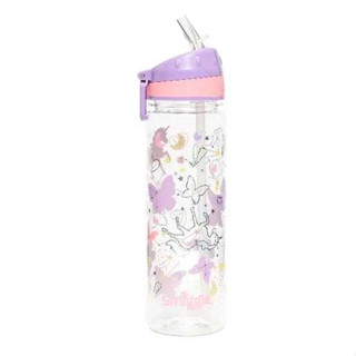 Smiggle Plastic Drink Bottle 650ML ขวดน้ำสมิกเกอร์ ลาย ผีเสือ ใส พร้อมส่งในไทย