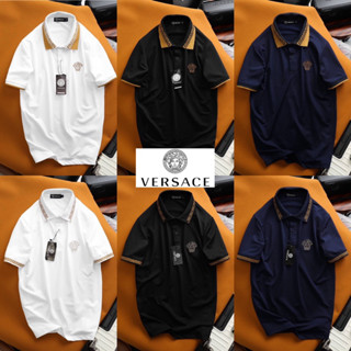 เสื้อโปโลคอปก Versace Basic 🔖ผ้า Cotton 💯 | เสื้อคอปกผู้ชาย | เสื้อโปโล 👕 ร้านค้าจัดส่งไว