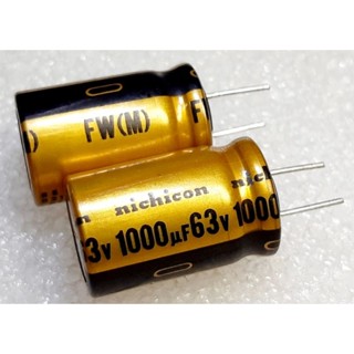 Nichicon FW 1000uf 63v capacitor ตัวเก็บประจุ คาปาซิเตอร์