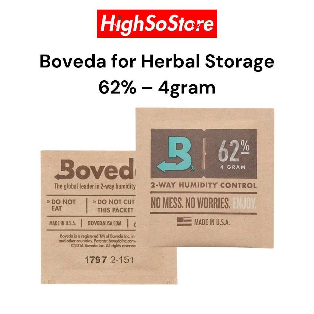 ซองบ่มสมุนไพร ซองกันชื้น Boveda for Herbal Storage 62% – 4gram ใช้บ่มดอกโดยตรง