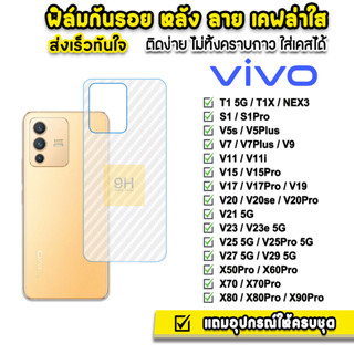 🔥 ฟิล์มกันรอย ฟิล์มหลัง เคฟล่า รุ่น VIVO T1 T1X X90Pro X70 NEX3 V29 V27 V25 V23 V21 V20 Pro V19 V17 V15 V11 V9 ฟิล์มvivo