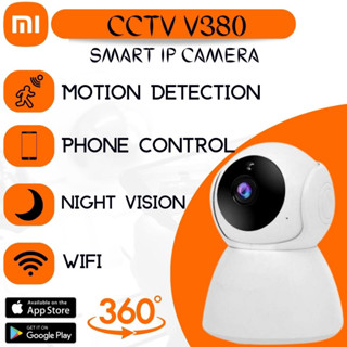 🔥กล้องวงจรปิด🔥Xiaomi // V380 กล้องวงจรปิด wifi 360°หมุนPTZ 1920P IP camera ชัดสุด ๆ!การควบคุมระยะไกลต่อต้านโจร