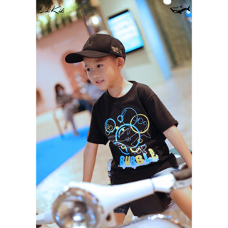 เสื้อยืดเด็ก สกรีนลาย LIKI KIDS X BUBBLE