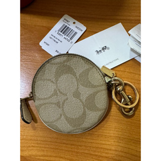 มือสอง COACH  กระเป๋าใส่เหรียญ มีพวงกุญแจ ห้อยกระเป๋าได้ แท้ 100% นำเข้าจากอเมริกา