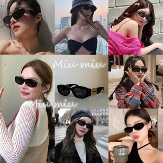 แว่นตา มิวมิว mi miu พร้อมส่ง พร้อมอุปกรณ์ สีดำเท่านั้น สวยมากห้ามพลาด❤️🔥