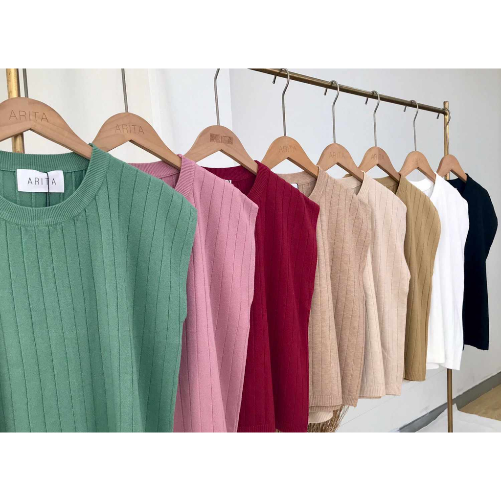12.12 (อก40-45")เสื้อไหมพรมร่องใหญ่แขนเต่อ 891 byRinca minimal style ผ้านุ่มมาก