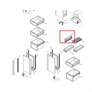 อะไหล่แท้ศูนย์/I-CASE STAY/อะไหล่ตู้เย็นชาร์ป ตำแหน่ง 5-24/LSTYPA043CBFA/LSTYPA043CBFB