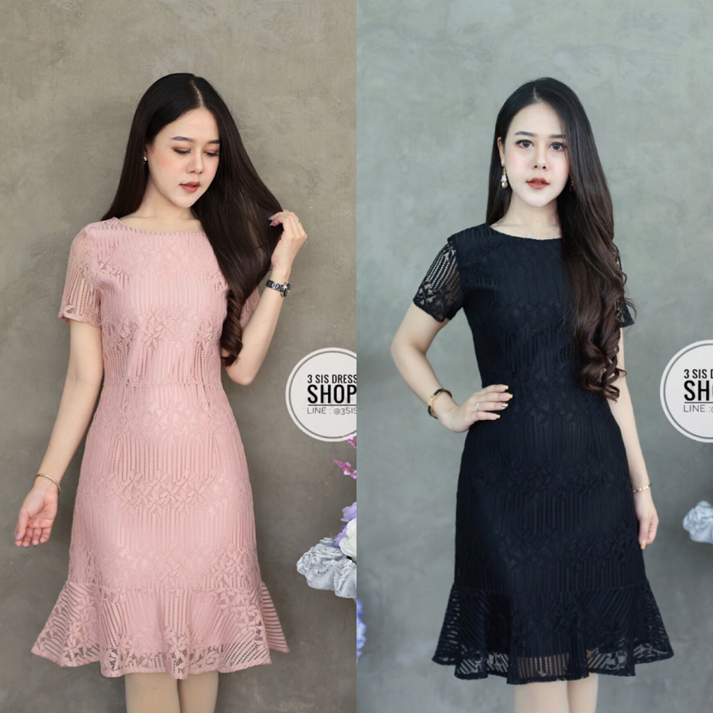 DD205-06-229-03 ลูกไม้ดำ ชมพู