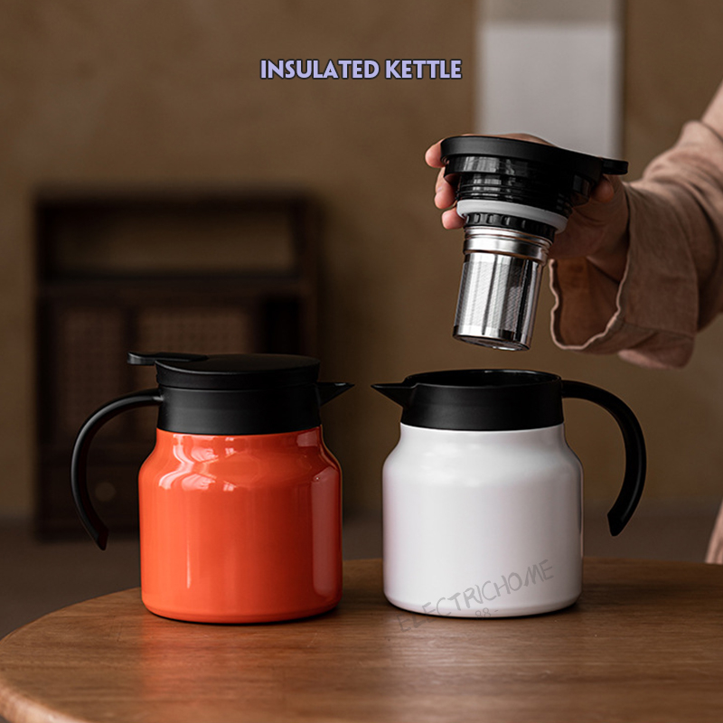 เครื่องกรองชา เกรด 316 แก้วเก็บความเย็นมีหูจับ กระบอกน้ำวามเย็น ของใช้ในครัวเรือน สําหรับชงชา J347