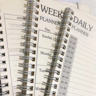 Saengroong สมุดสันห่วง สมุดแพลนเนอร์ Daily Weekly Monthly สมุดPlanner ขนาด A5 เนื้อถนอมสายตา / เล่ม