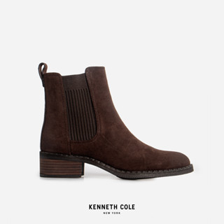 KENNETH COLE รองเท้าบูทผู้หญิง รุ่น BEST ELASTIC BOOTIE สีช็อคโกแลต ( BOT - GSF109724-215 )