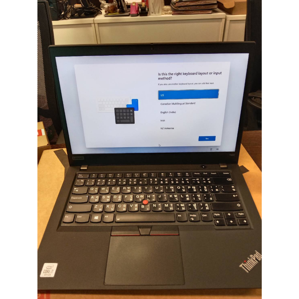 (คอมมือสอง) Notebook Lenovo ThinkPad T490 Core i7-10510U Gen10  Ram 16GB M.2 512GB Intel FHD 14″ LED
