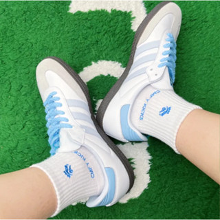 adidas originals Samba 0G White-blue ของแท้ 100%