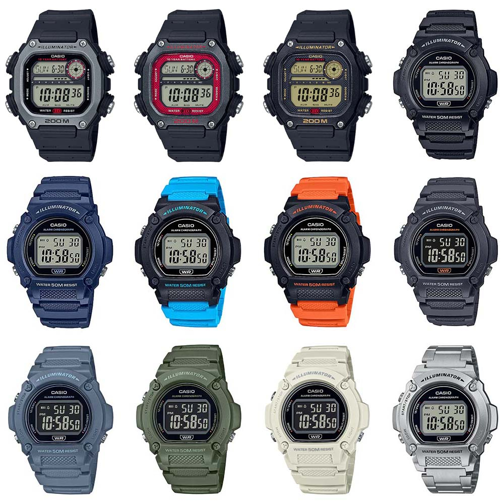 Casio Standard รุ่น DW-291H,DW-291H-1A,W-219H,W-219H-1A,W-219HB-3A, W-219HB-5A,W-219HC-2B,W-219HC,W-219HC-8B,W-219HD-1A
