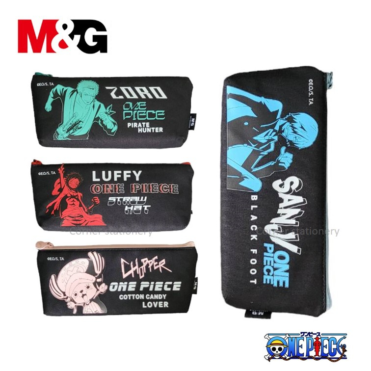 กระเป๋าดินสอ one piece ผ้าแคนวาส ตรา M&G รุ่น QPB932AD ขนาด 9x22.5 ซม.ลายวันพีช 4 แบบ (4 สี) กระเป๋า