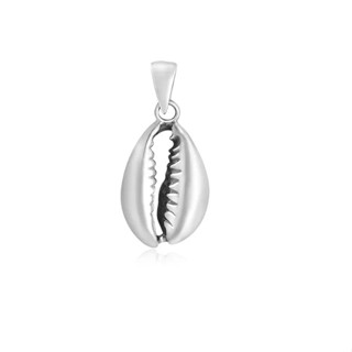 Minimal silver Cowrie shell pendant/จี้เปลือกหอยคาวรีสีเงินมินิมอล