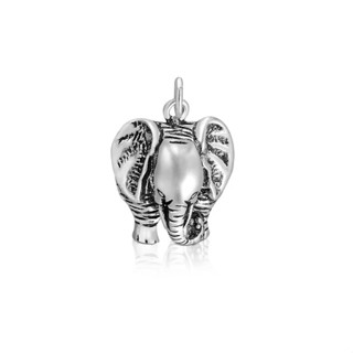 Silver Elephant Pendant - Oxidized/จี้เงินช้าง - ออกซิไดซ์