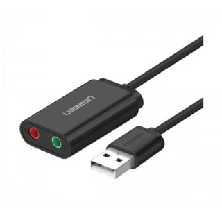Cable Sound USB TO Audio 3.5mm UGREEN 30724 USB ซาวด์การ์ด สเตอริโอ 2.0 AUX 3.5 มม