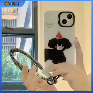 💲คูปองเคลม💲เคสไอโ case for iphone 11 12 ลูกสุนัขภาพวาดสีน้ำมัน เคส 14 13 12 11 pro max วัสดุ IMD ป้องกันการตก