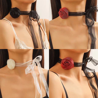 สร้อยคอดอกไม้ Choker ผูกคอ/แขน/เอวได้ เหมาะกับแฟชั่นเวียดนามช่วงนี้มากๆแถมแมชกับลุคเท่ๆหรือลูกคุณหนูก็ได้ พร้อมส่งจากไทย
