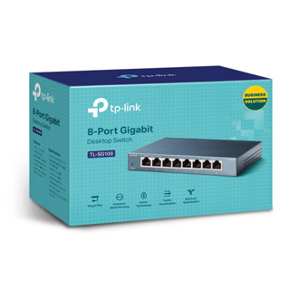 SWITCH (สวิตซ์) TP-LINK 8 PORT TL-SG108 GIGABIT PORT IN METAL CASING