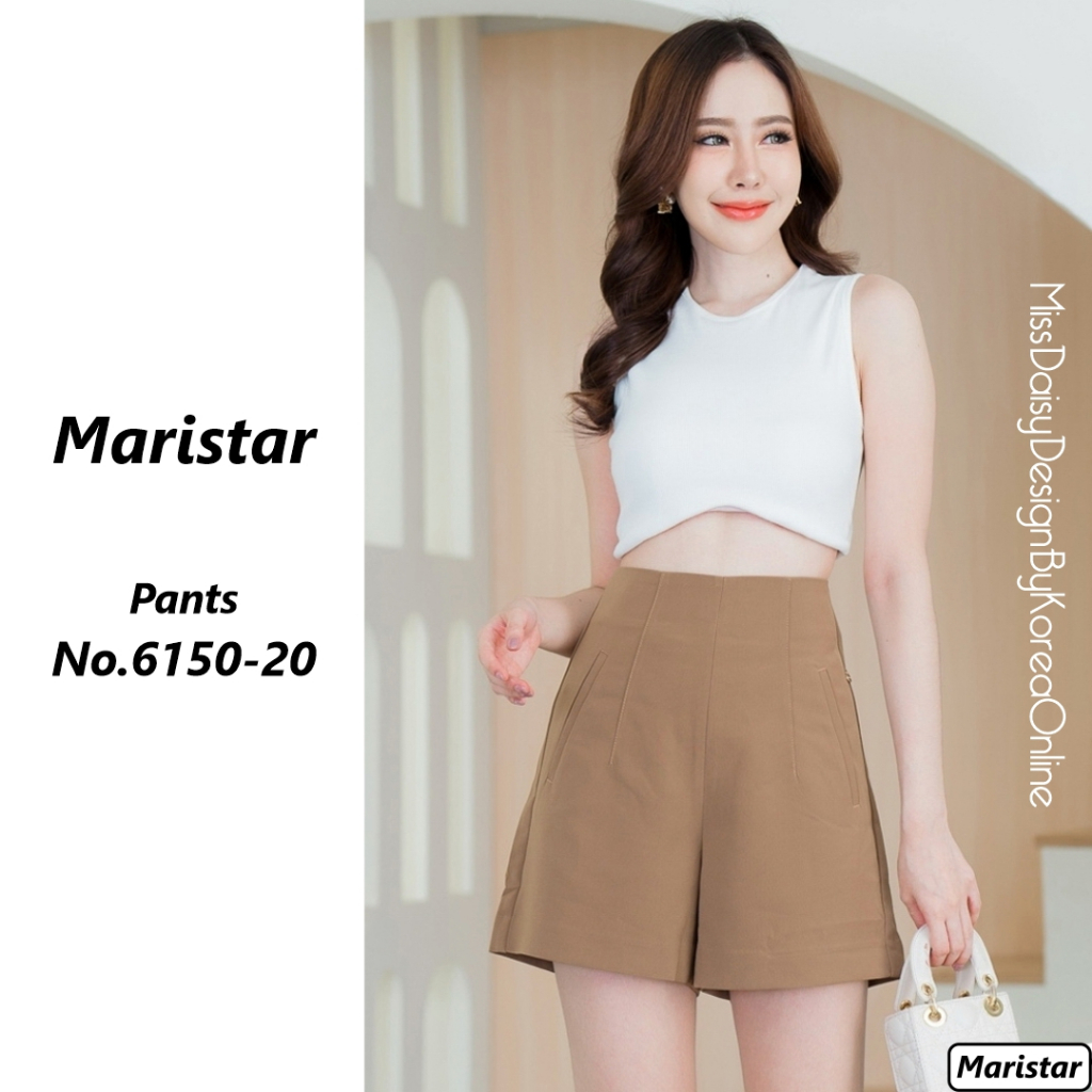 Maristar กางเกงขาสั้นเอวสูง No.6150 ผ้า Polyester