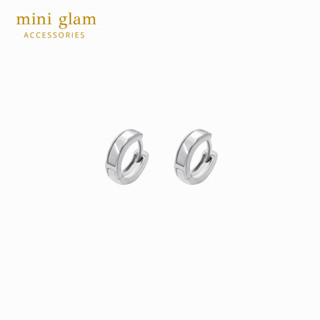 Miniglam Taylor Silver Mini Hoop Earrings ต่างหูห่วงขนาดเล็กสีเงิน