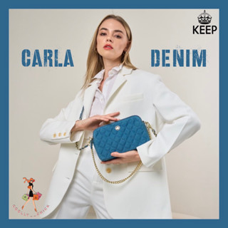 [ New Arrivals ] กระเป๋าสะพายข้าง KEEP BAG รุ่น CARLA Denim มีสายให้2เส้นค่ะ!!