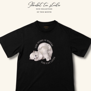 sherbetteeshop|เสื้อยืดลาย the cat lives